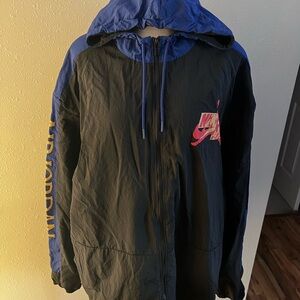 XXL - JORDAN - Nike Air Men's Black/ Blue/ Yellow & Red Windbreaker like NEW